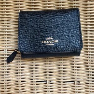 Coach Black Textured Leather Wallet